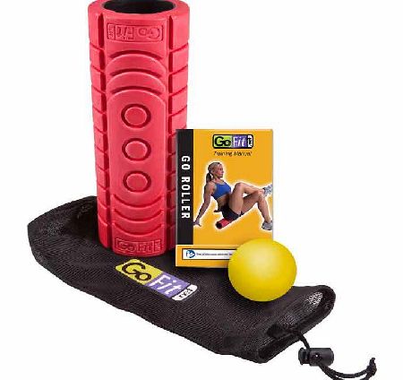 GoFit Go Roller Travel Roller with self Massage Ball