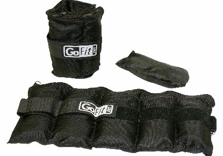 GoFit Padded Pro Ankle Weights 5lb