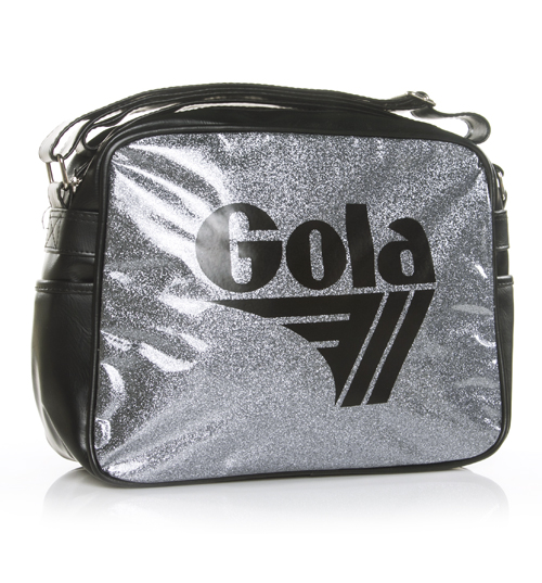 Gola Black and Silver Sparkle Redford Shoulder Bag