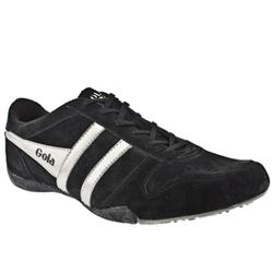 Male Chase Suede Upper Fashion Trainers in Black and Silver