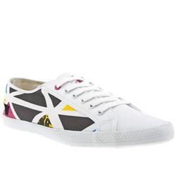 Male Quirky Fabric Upper Fashion Trainers in White