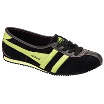 Sports Black Green Credit Suede Trainer