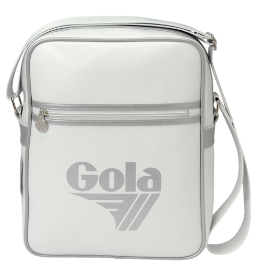 White and Silver Bronson Shoulder Bag from Gola