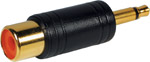 Gold 3.5mm Mono Plug to Phono Socket Adaptor (