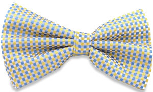 gold Blue Brown Dots Bow Tie