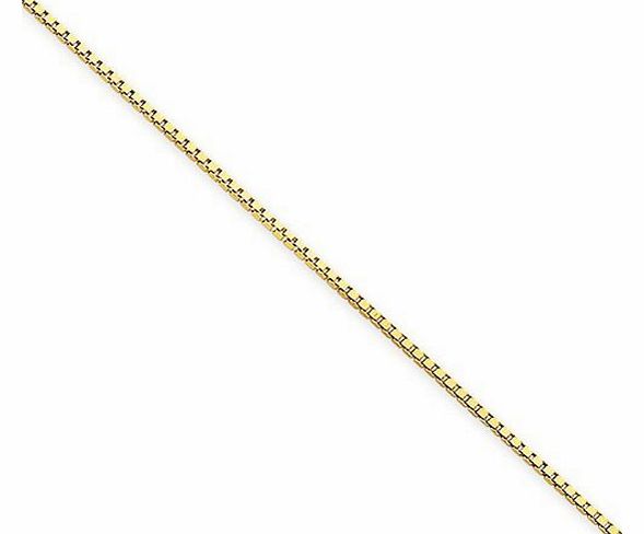 Gold-Chains 9ct YELLOW Gold SOLID BOX Chain 22 Inches Long, 0.5MM Wide