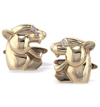 Gold Diamond Cuff Links (469)