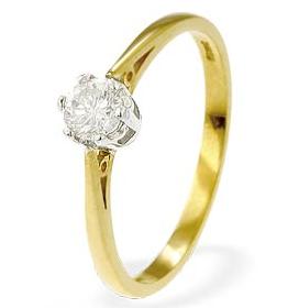 Gold Diamond Solitaire Engagement Ring (719)