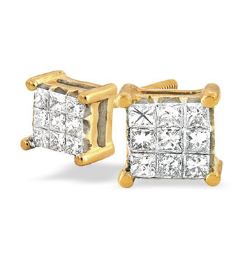 Diamond Stud Earrings (069)