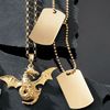gold Double Dog Tag Pendant