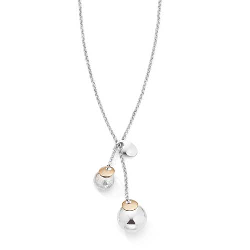 16 Inch Necklet In 9 Carat White and Rose Gold