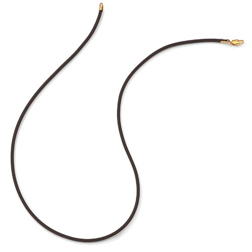 16 Inch Rubber Collar In 9 Carat Yellow Gold