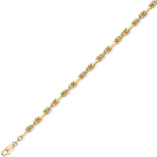 18 inch Byzantine Belcher Chain In 9 Carat Yellow Gold