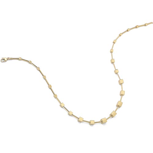 18 inch Cube Necklet In 18 Carat Yellow Gold