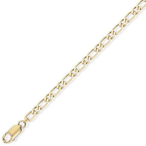 Gold Essentials 18 inch Premium 1 1 Figaro Chain In 9 Carat Yellow Gold