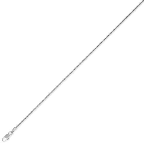 20 inch Diamond Cut Snake Chain In 9 Carat White Gold