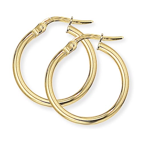 Gold Essentials 20mm Classic Hoop Earrings In 9 Carat Yellow Gold