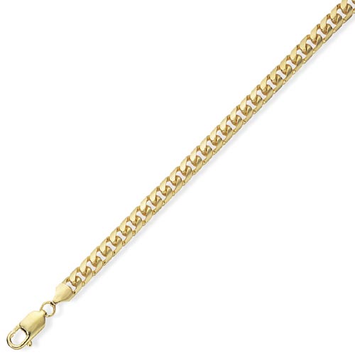 Gold Essentials 22 inch Bombe Curb Chain In 9 Carat Yellow Gold