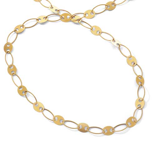 35 Inch Bold Anchor Necklet In 9 Carat Yellow Gold