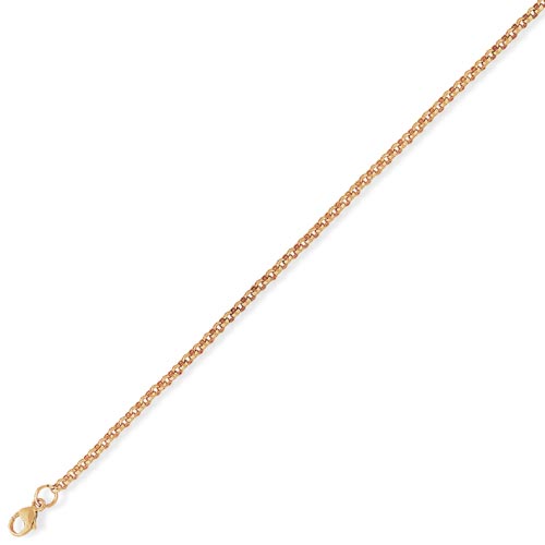 Gold Essentials 7.25 inch Round Belcher Bracelet In 9 Carat Rose Gold