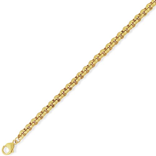 Gold Essentials 7.25 inch Round Belcher Bracelet In 9 Carat Yellow Gold