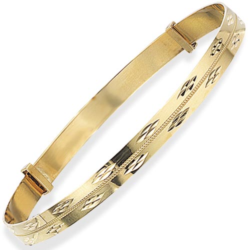 Gold Essentials 9ct Yellow Gold Expandable Bangle