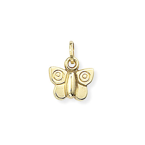 Gold Essentials Butterfly Charm Pendant In 9 Carat Yellow Gold