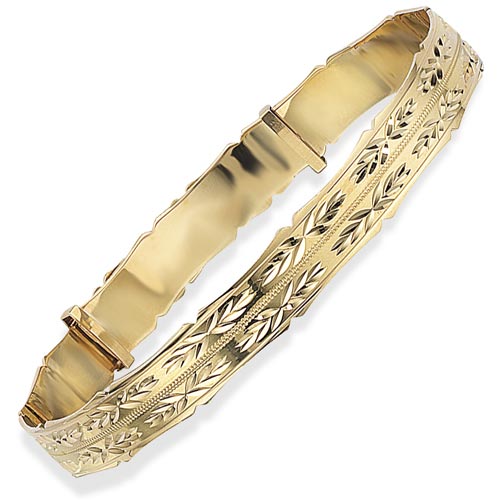 Gold Essentials Expandable Bangle In 9 Carat Yellow Gold