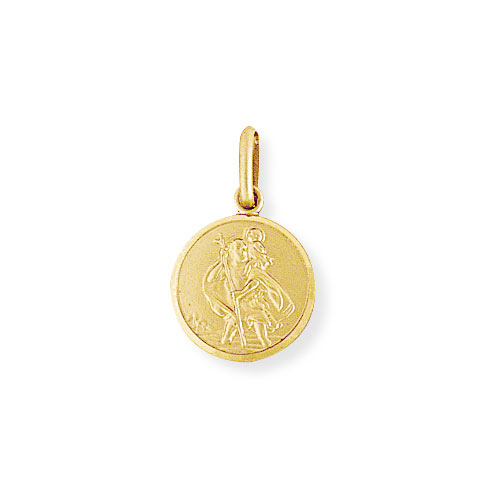 Gold Essentials St Christopher Pendant In 9 Carat Yellow Gold