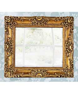 Gold Finish Overmantle Mirror