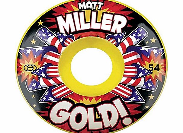 Gold Kapow Miller Yellow Skateboard Wheels - 54mm