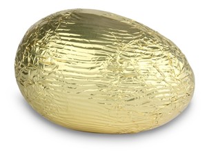 Gold milk chocolate Easter egg