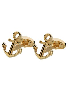 Gold Plated Anchor Cufflinks N12-FB-GP