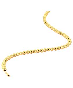Gold Plated Silver 8mm Bead Necklet
