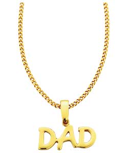 gold Plated Silver Dad Pendant