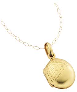 Gold Plated Silver Oval Locket Pendant