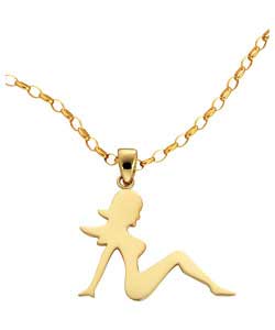 Gold Plated Silver Silhouette Pendant