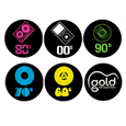 Gold Radio Badge Set Button Badges