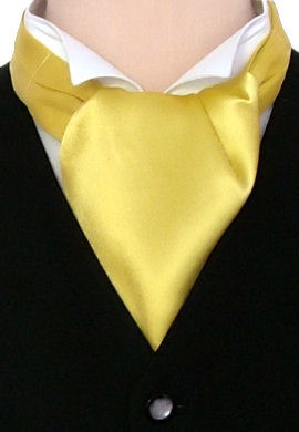 gold Silk Self-Tie Cravat