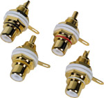 Gold Teflon-Insulated Chassis Phono Socket ( Gld