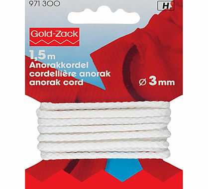 Gold-Zack 3mm Anorak Cord, White
