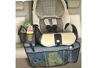 Goldbug Car Seat Protector amp; Tote Bag Includes Portable Toy Tote Bag Buckles Securely to Mat