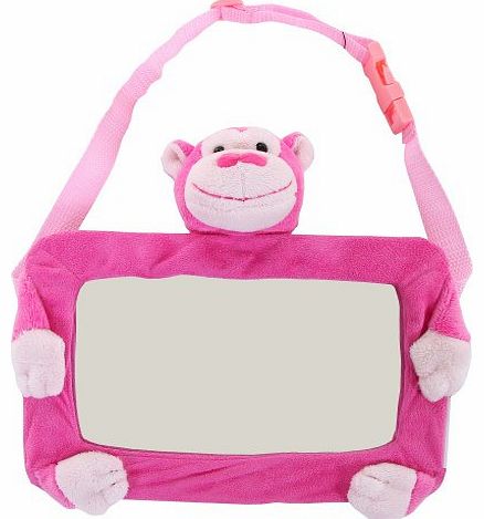 in Car Safety View Mirror Pink Monkey
