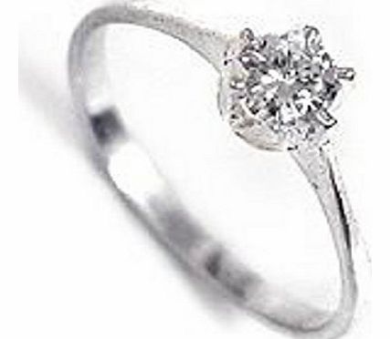 Goldcast Engagement Sterling Silver Ring with Cubic Zirconias