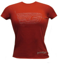 Golddigga Red Embroidered T-Shirt