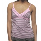 Womens Windsor Striped Frill Edge Cami Top Grey Marl/Pink
