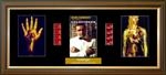 Goldfinger Bond - Trio Film Cell: 245mm x 540mm (approx). - black frame with black mount