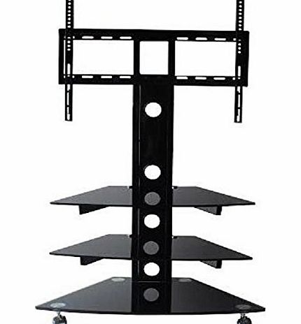 Goldline Corner TV Stand with Bracket, Corner TV Stands for Flat screens, TV Stand on wheels for 26 to 46 inch TVs