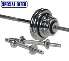 50KG CHROME BARBELL/DUMBELL KIT