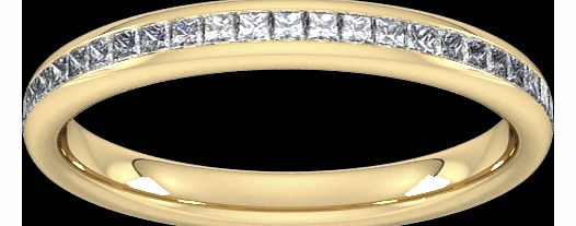 Goldsmiths 0.34 Carat Total Weight Princess Cut Channel Set